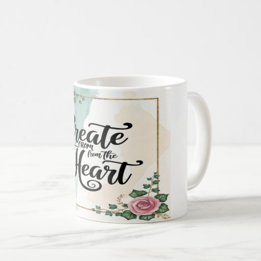 Option "Aus dem Herzen erstellen" 3 Kaffeetasse (VorderseiteRechts)