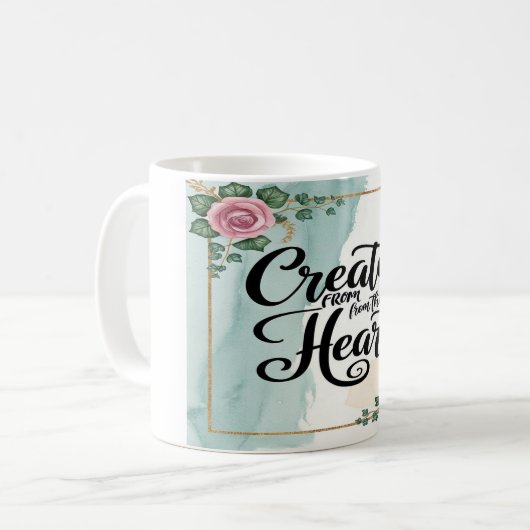 Option "Aus dem Herzen erstellen" 3 Kaffeetasse (Vorderseite Links)