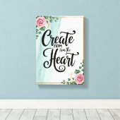 Option "Aus dem Herzen erstellen" 3 Leinwanddruck (Insitu (Holzboden))