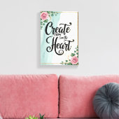 Option "Aus dem Herzen erstellen" 3 Leinwanddruck (Insitu (Wohnzimmer))