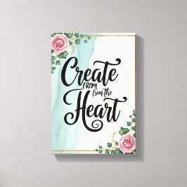 Option "Aus dem Herzen erstellen" 3 Leinwanddruck