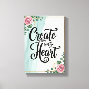 Option "Aus dem Herzen erstellen" 3 Leinwanddruck