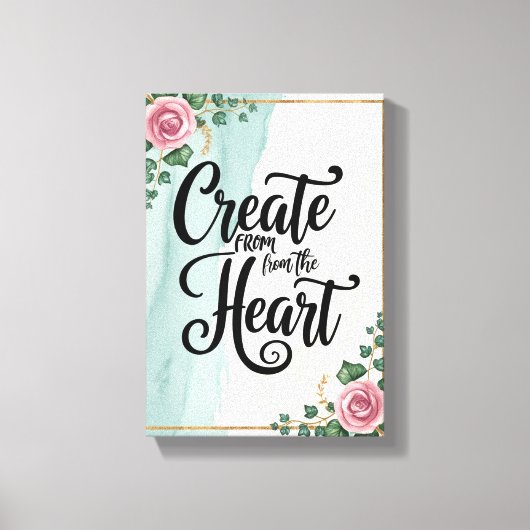 Option "Aus dem Herzen erstellen" 3 Leinwanddruck (Vorderseite)