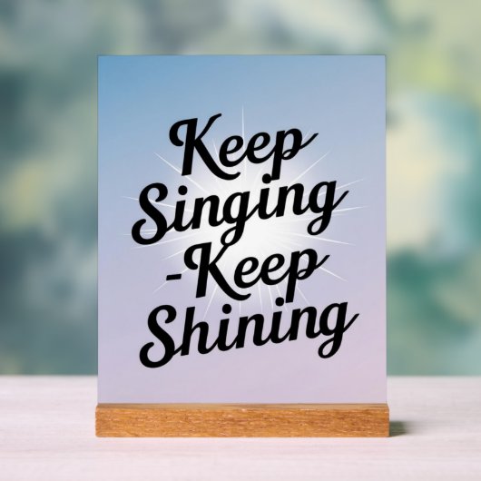 Option "behalt Behalt Shining" 2 Acrylschild (Neutral)