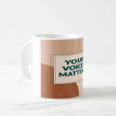 Option "Ihre Stimme zählt" 3 Kaffeetasse (Vorderseite Links)