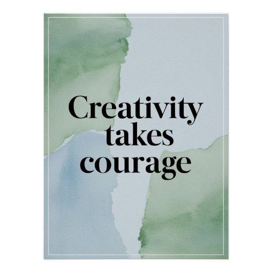 Option "Kreativität gewinnt Mut" 2 Poster (Vorderseite)