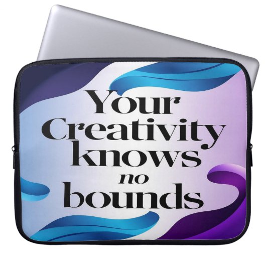 Option "Kreativität kennt keine Grenzen" 3 Laptopschutzhülle (Vorderseite)