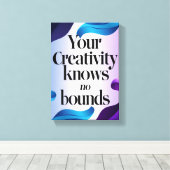 Option "Kreativität kennt keine Grenzen" 3 Leinwanddruck (Insitu (Holzboden))
