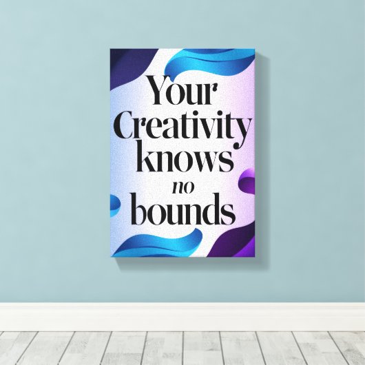 Option "Kreativität kennt keine Grenzen" 3 Leinwanddruck (Insitu (Holzboden))