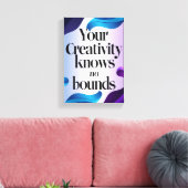 Option "Kreativität kennt keine Grenzen" 3 Leinwanddruck (Insitu (Wohnzimmer))