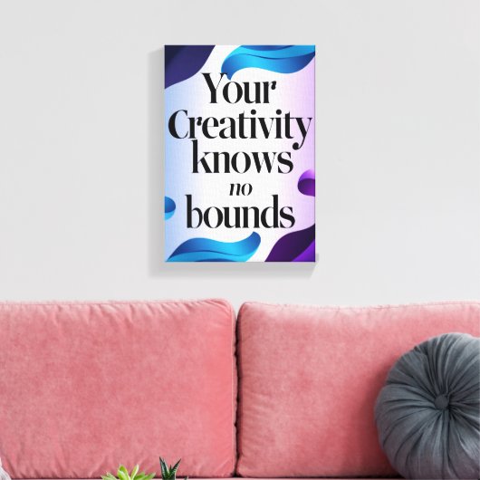 Option "Kreativität kennt keine Grenzen" 3 Leinwanddruck (Insitu (Wohnzimmer))
