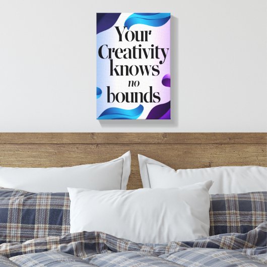 Option "Kreativität kennt keine Grenzen" 3 Leinwanddruck (Insitu (Schlafzimmer))