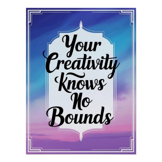 Option "Kreativität kennt keine Grenzen" 3 Poster (Vorderseite)