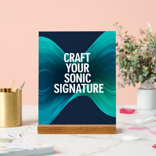 Option "Sonic Signature erstellen" 3 Acrylschild (Hochzeit)