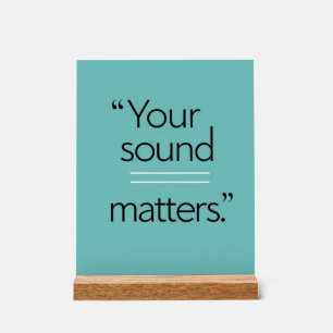 Option "Sound Matches" 2 Acrylschild