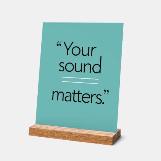 Option "Sound Matches" 2 Acrylschild (Winkel)