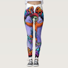 Optional Gravity Alien Skater Hoverboard Weltraum Leggings