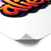 Optional Gravity Alien Skater Hoverboard Weltraum Poster (Ecke)