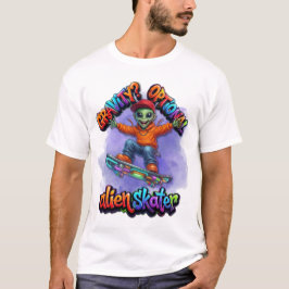 Optional Gravity Alien Skater Hoverboard Weltraum T-Shirt
