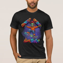 Optional Gravity Alien Skater Hoverboard Weltraum T-Shirt