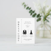 Optional Schwarze-Tie-Hochzeitskleidungscode Begleitkarte (Stehend Vorderseite)