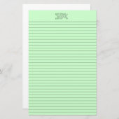 Optionale Linien des Papiers für Grüne Stationieru Briefpapier (Vorne/Hinten)