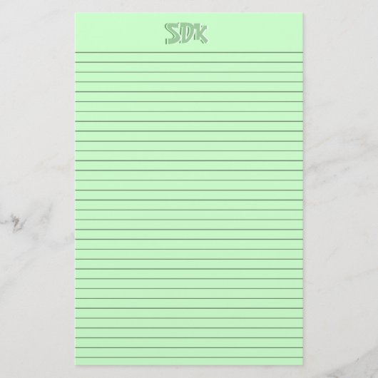 Optionale Linien des Papiers für Grüne Stationieru Briefpapier (Vorderseite)