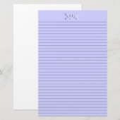 Optionale Linien für das blaue Papier Monogram (Vorne/Hinten)