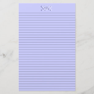 Optionale Linien für das blaue Papier Monogram