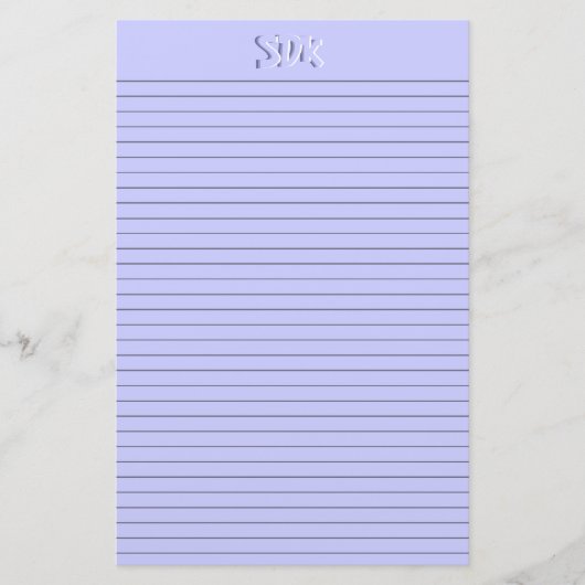 Optionale Linien für das blaue Papier Monogram (Vorderseite)