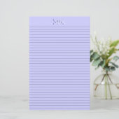 Optionale Linien für das blaue Papier Monogram (Stehend Vorderseite)