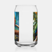 Optionale Text-Farbige Papageien Dosenglas (Links)