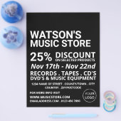 Optionales Logo, Werbung im Musikgeschäft Flyer (Einzeln)