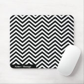 Optionen für das Schwarz-Weiß-Zig-Zag 1 Mousepad (Mit Mouse)