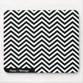 Optionen für das Schwarz-Weiß-Zig-Zag 1 Mousepad