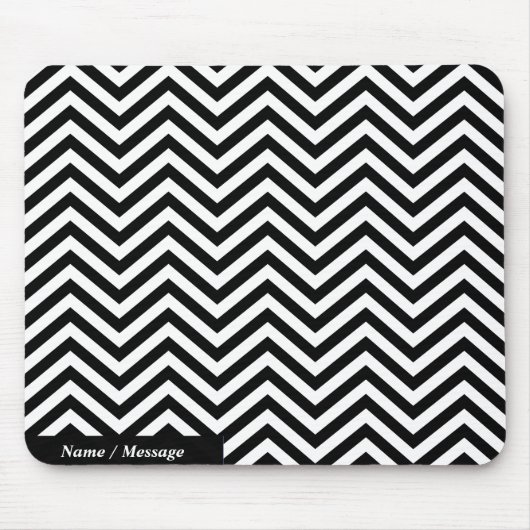 Optionen für das Schwarz-Weiß-Zig-Zag 1 Mousepad (Vorne)