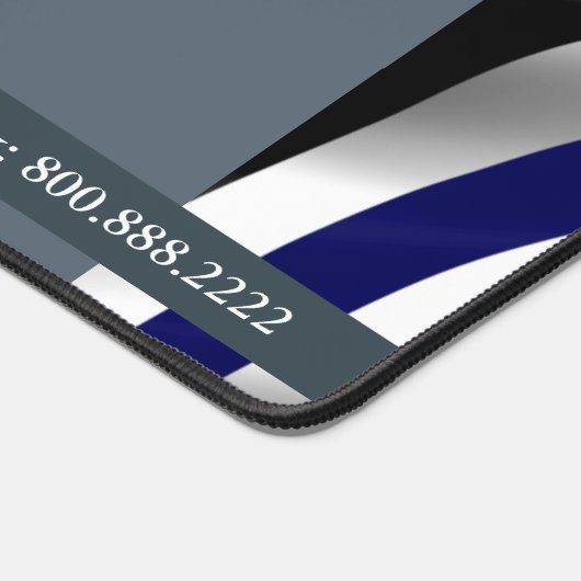 Optionen für die Thin Blue Line 4-Abzeichen Schreibtischunterlage (Ecke)