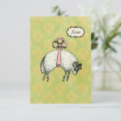 OPTIONEN FÜR hübsche Bugschaf-DESIGNER ~ Einladung (Stehend Vorderseite)