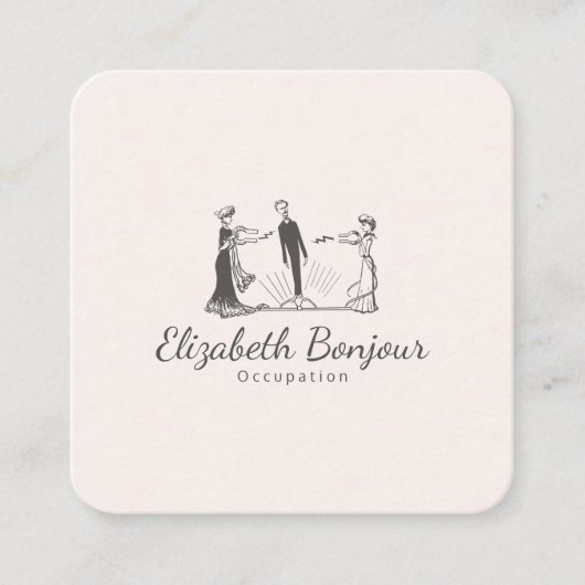 OPTIONEN FÜR TIERE Magnetismus PAPIER/GRÖSSE/FORM Quadratische Visitenkarte (Vorderseite)