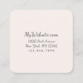 OPTIONEN FÜR TIERE Magnetismus PAPIER/GRÖSSE/FORM Quadratische Visitenkarte (Rückseite)