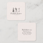 OPTIONEN FÜR TIERE Magnetismus PAPIER/GRÖSSE/FORM Quadratische Visitenkarte (Vorne/Hinten)