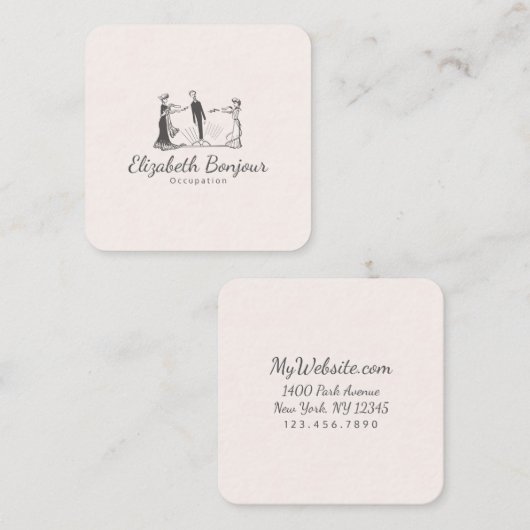 OPTIONEN FÜR TIERE Magnetismus PAPIER/GRÖSSE/FORM Quadratische Visitenkarte (Vorne/Hinten)