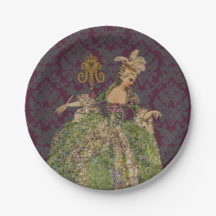 OPTIONEN VON Königin Marie Antoinette COLOR & SIZE Pappteller