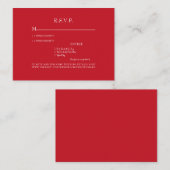 Optionen zum Roten Abendessen: RSVP-Hochzeitsszena Begleitkarte (Vorne/Hinten)