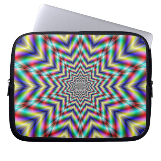 Optisch herausforderndes Star-Notebook-Sieb Laptopschutzhülle (Vorderseite)