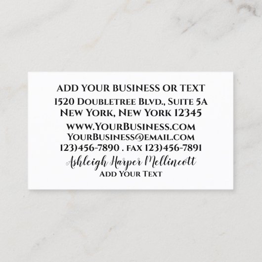 Optisch im Designer Visitenkarte (Rückseite)