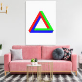 optische Dreiecksillusion Leinwanddruck (Insitu (Wohnzimmer))