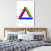optische Dreiecksillusion Leinwanddruck (Insitu (Schlafzimmer))