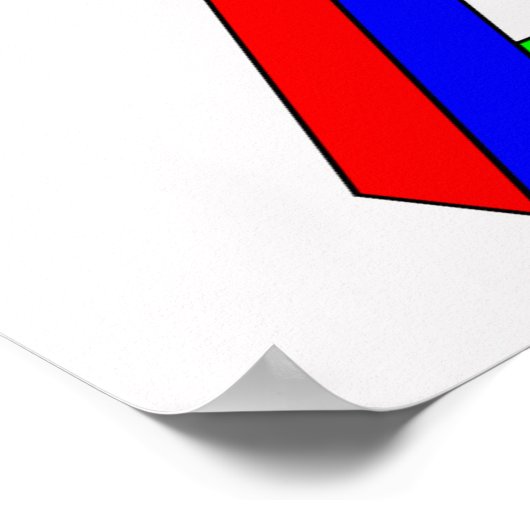 optische Dreiecksillusion Poster (Ecke)