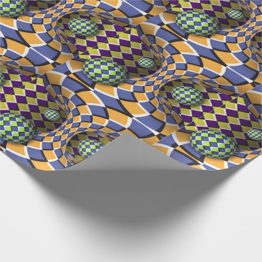 Optische Geschenkpapier für seltsame 3D-Effekte (Ecke)